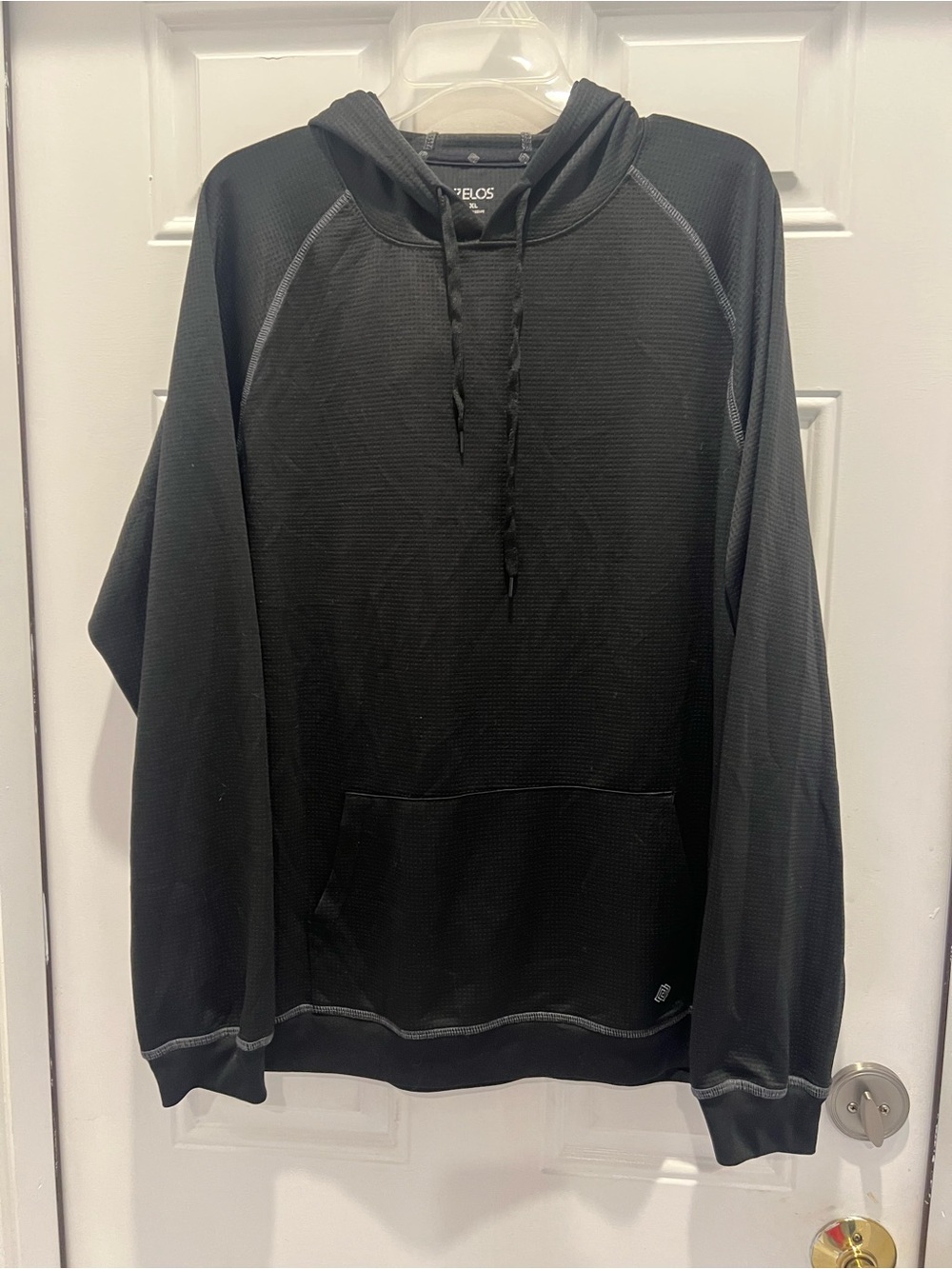 Zelos Men’s Pullover Hooded Trainer Long Sleeve Size XL Black # 15